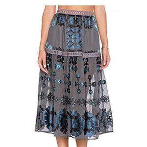 FOR LOVE AND LEMONS by Revolve Barcelona Midi Skirt Size L